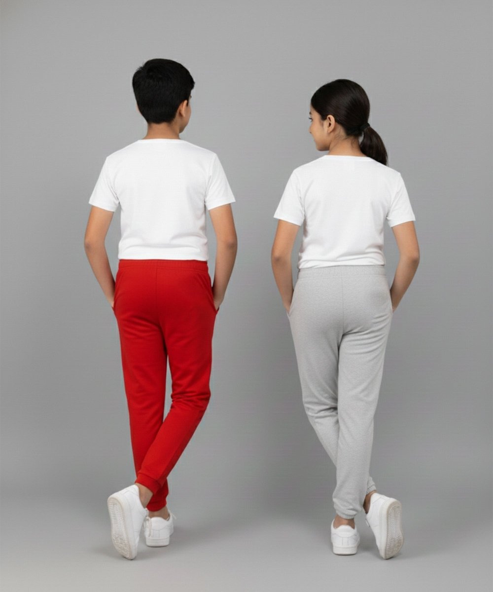 Unisex Basic Joggers | Red,Grey - KYDA ONLINE STORE