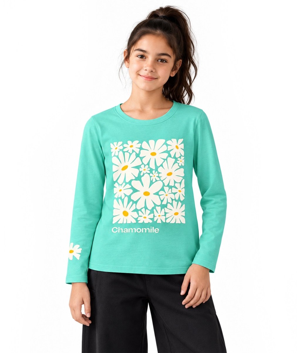 Girls Premium Cotton Full Sleeve Printed T-Shirt | P3 - KYDA ONLINE STORE