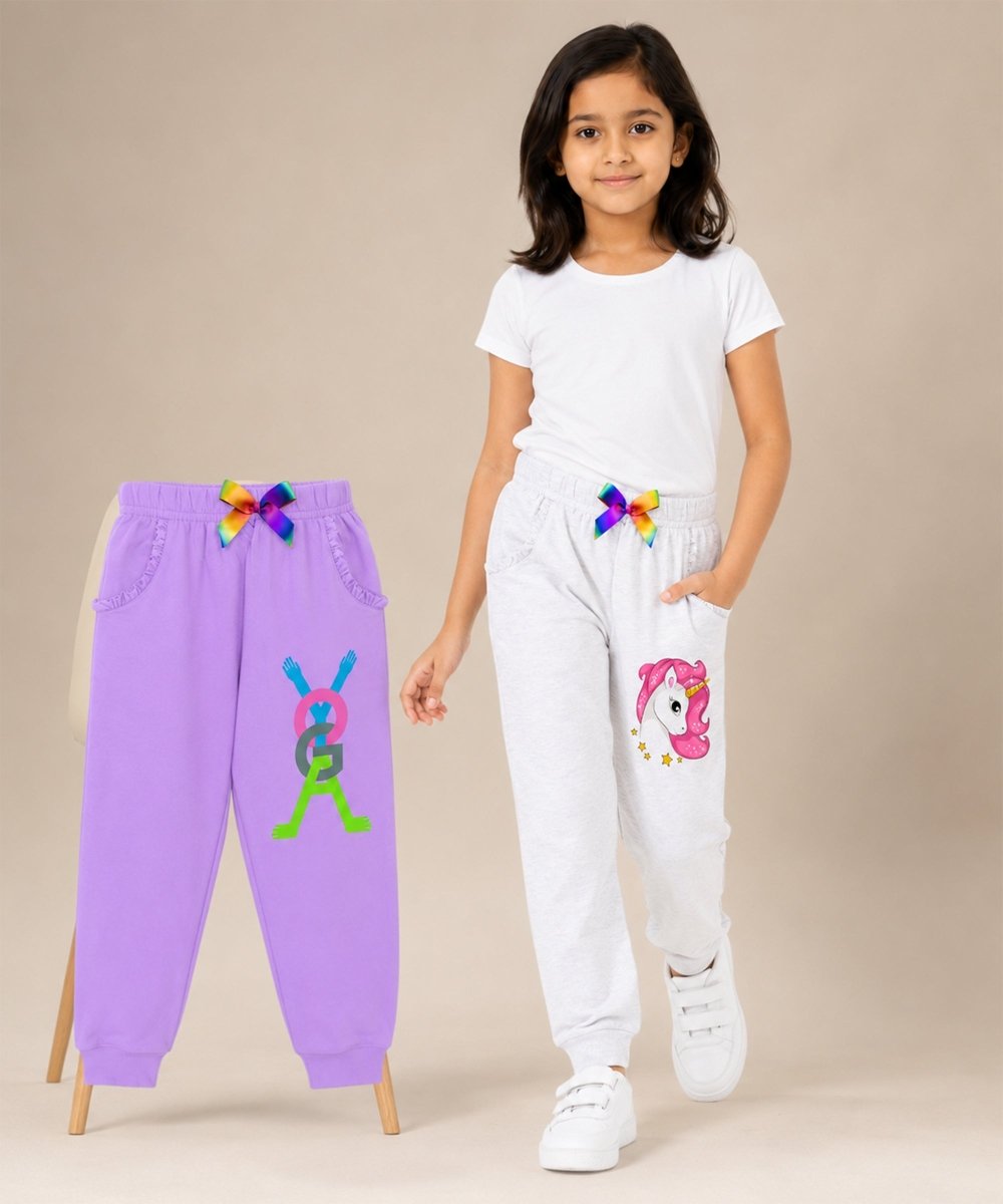 Girls Frill Pocket Joggers – Pack of 2 - KYDA ONLINE STORE