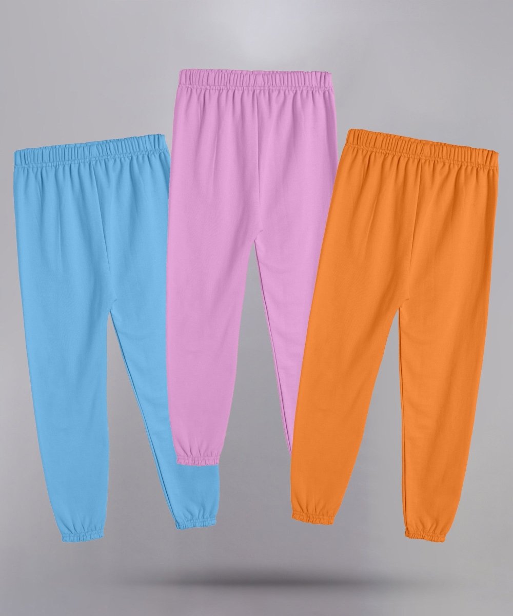 Girls Printed Joggers with Bow – Pack of 3 - KYDA ONLINE STORE