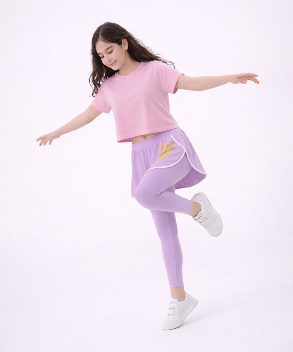 Girls Skeggings | Twirl Sunshine | Lavender - KYDA ONLINE STORE