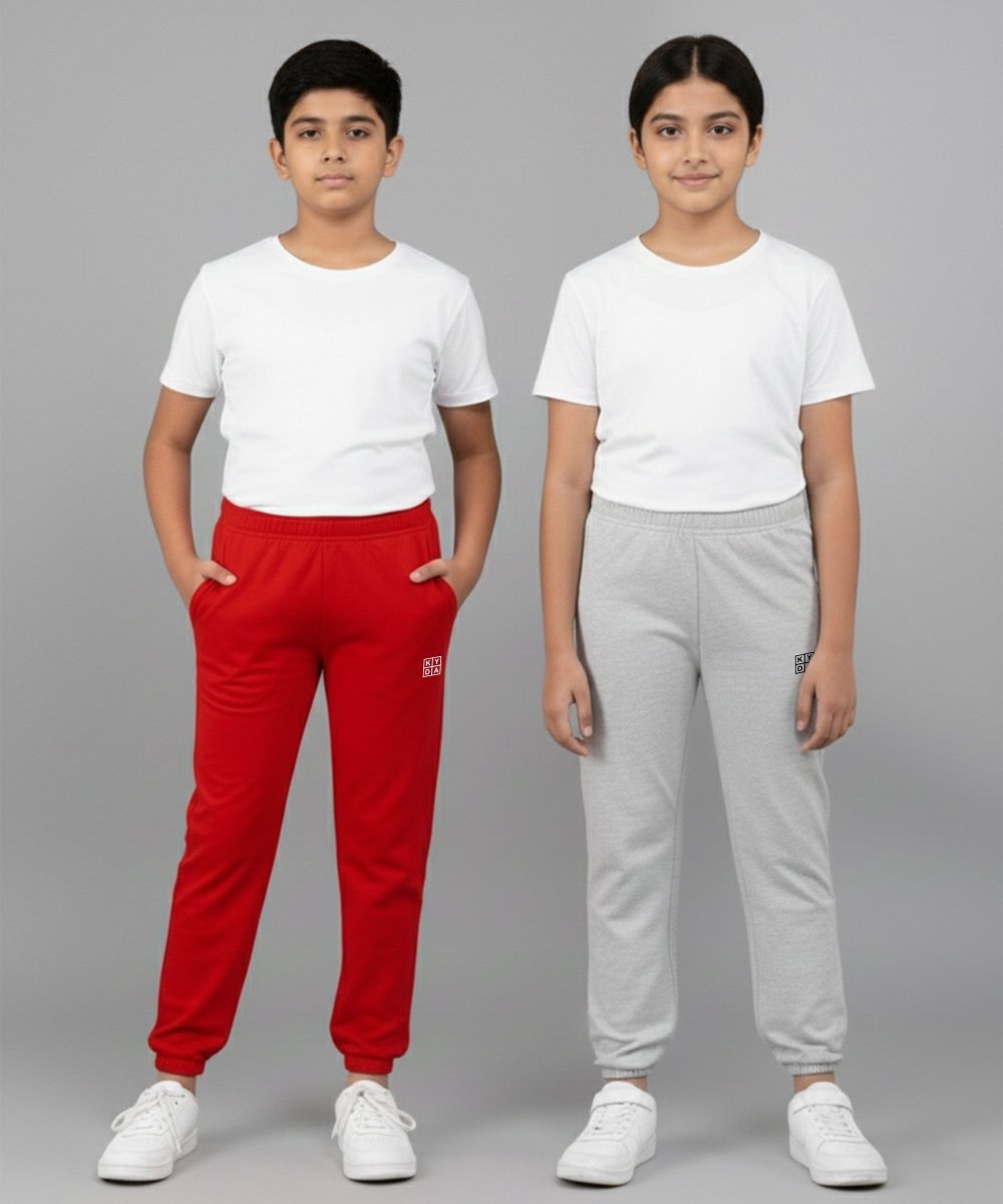 Unisex Basic Joggers | Red,Grey - KYDA ONLINE STORE