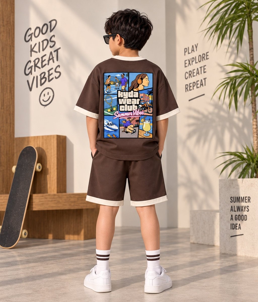 Boys co-ords | Oversized T-shirt with shorts - KYDA ONLINE STORE