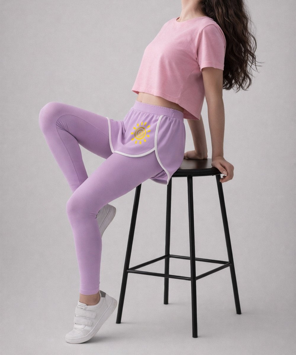 Girls Skeggings | Twirl Sunshine | Lavender - KYDA ONLINE STORE