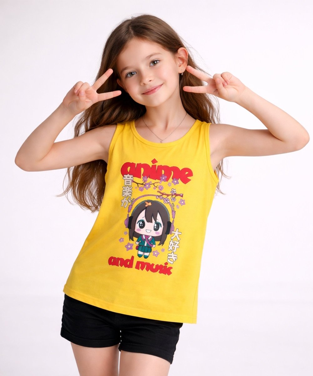 Girls Floral Printed Sleeveless Tees | Pack of 3 - KYDA ONLINE STORE