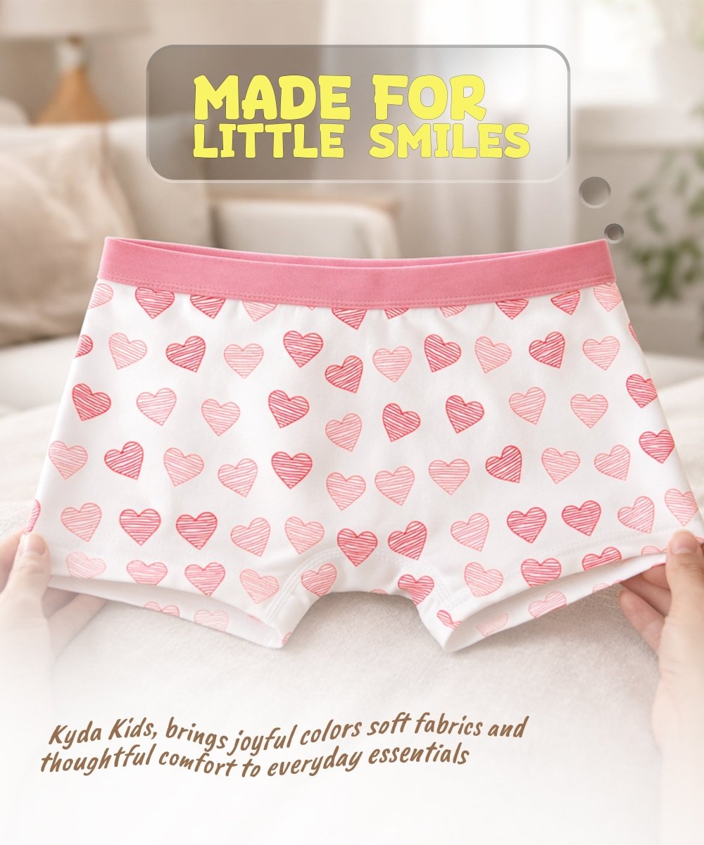Girls Soft Lycra Cotton Trunks | Pack of 3 - KYDA ONLINE STORE