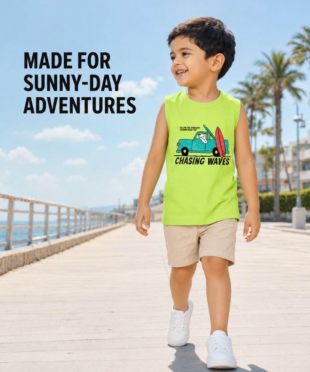 Boys Printed Vest | Loose Fit | Pack of 3 - KYDA ONLINE STORE