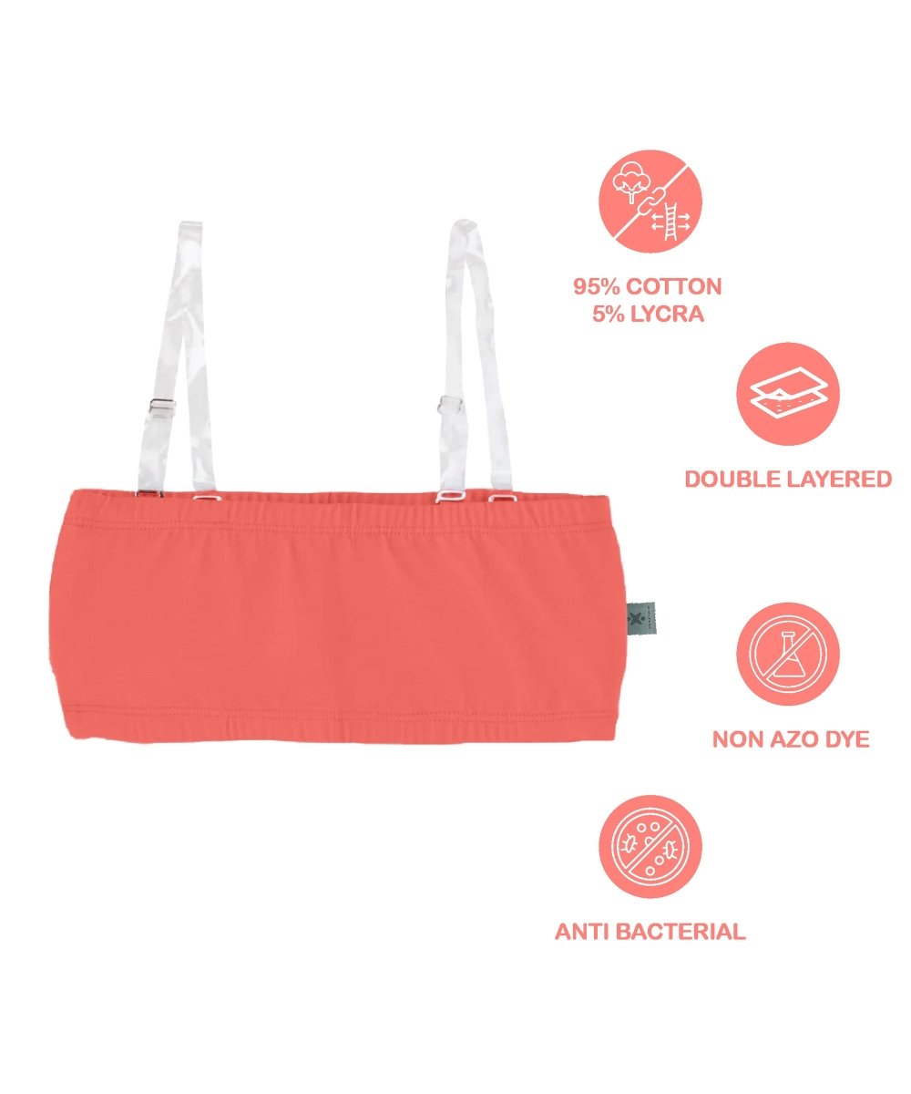 Girls Antibacterial Cotton Non Padded, Chest Double Layered Wireless Sports Training Bra -Pack of 3 - KYDA ONLINE STORE
