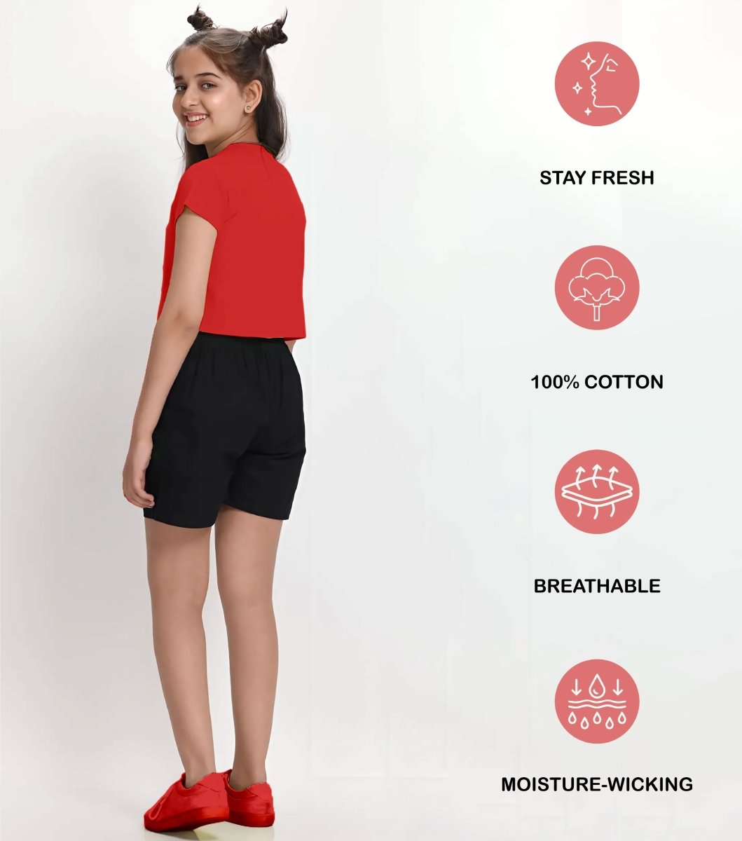 Girls Printed Crop Top – Pack of 2 - KYDA ONLINE STORE