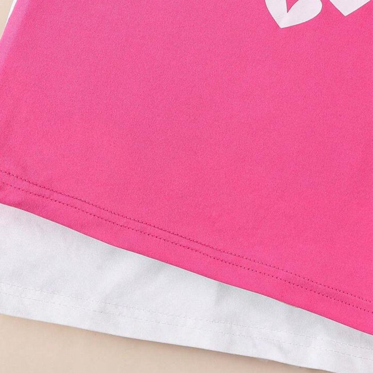 Girls Heart Print Tee – White & Pink - KYDA ONLINE STORE