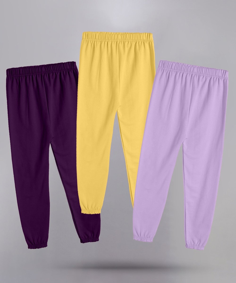 Girls Printed Joggers with Bow – Pack of 3 - KYDA ONLINE STORE