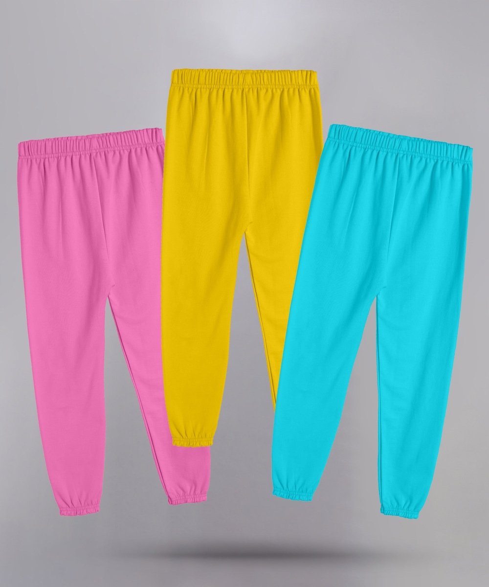 Girls Printed Joggers with Bow – Pack of 3 - KYDA ONLINE STORE