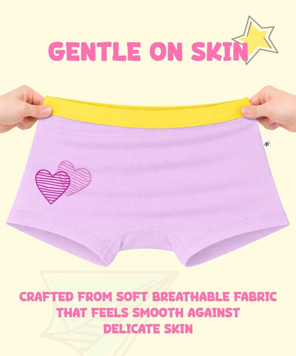 Girls Soft Lycra Cotton Trunks | Pack of 3 - KYDA ONLINE STORE