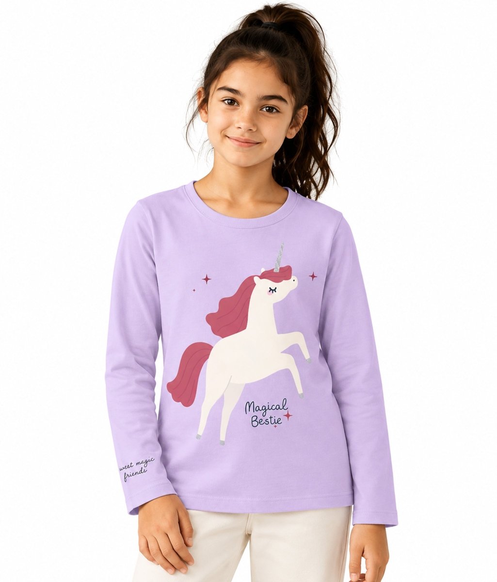 Girls Premium Cotton Full Sleeve Printed T-Shirt | P1 - KYDA ONLINE STORE
