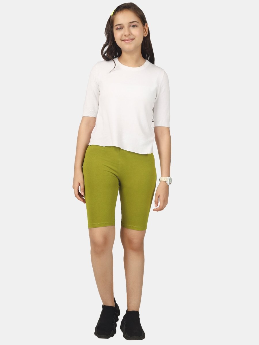Girls Cycling Shorts | Olive - KYDA ONLINE STORE
