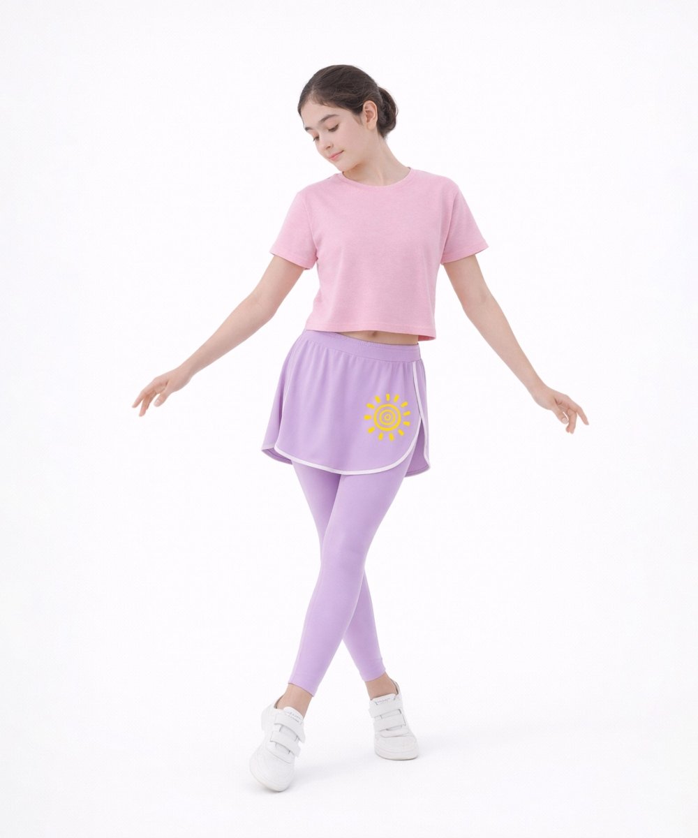 Girls Skeggings | Twirl Sunshine | Lavender - KYDA ONLINE STORE