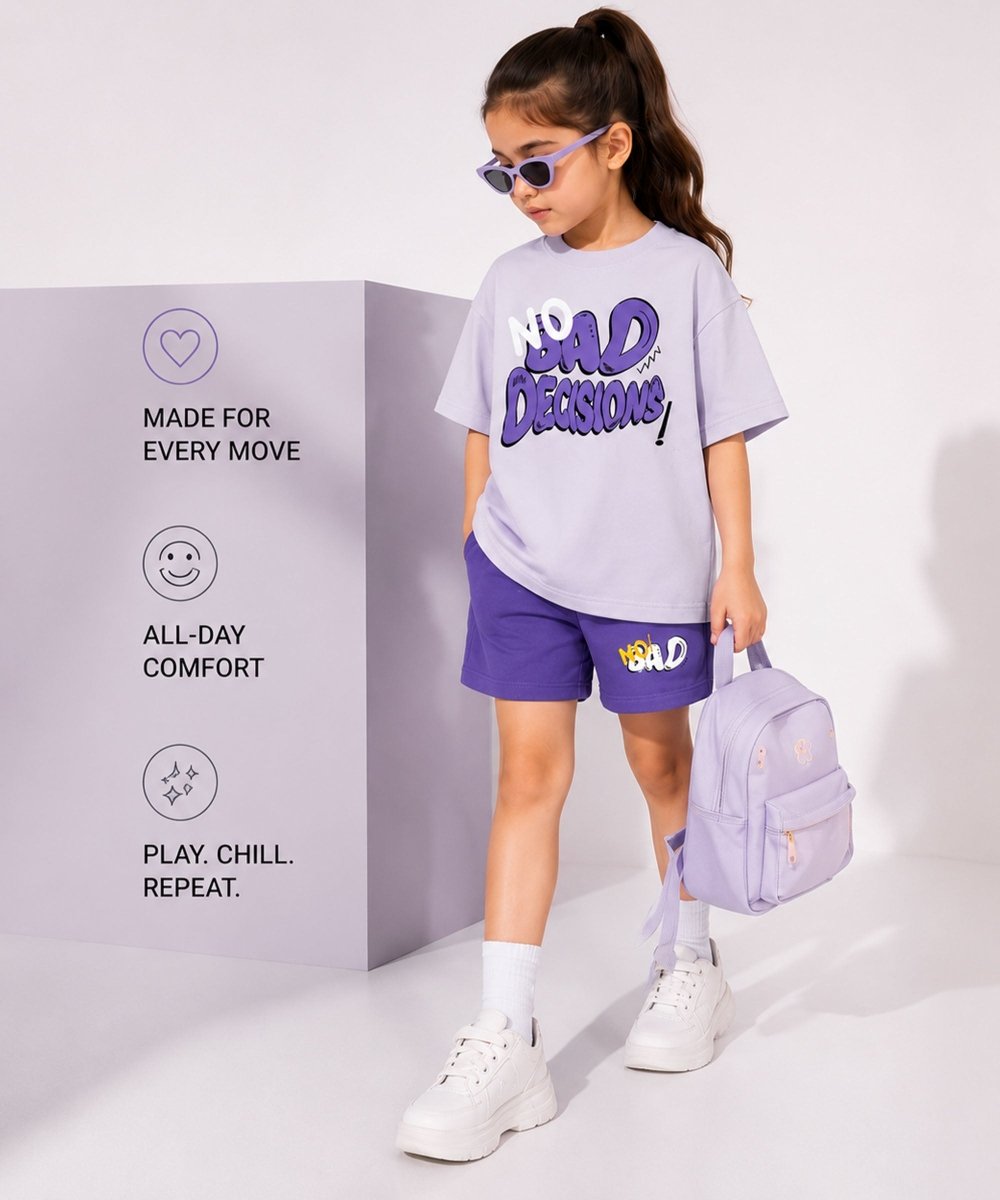 Purple Pop Co-ord Set | Girls - KYDA ONLINE STORE