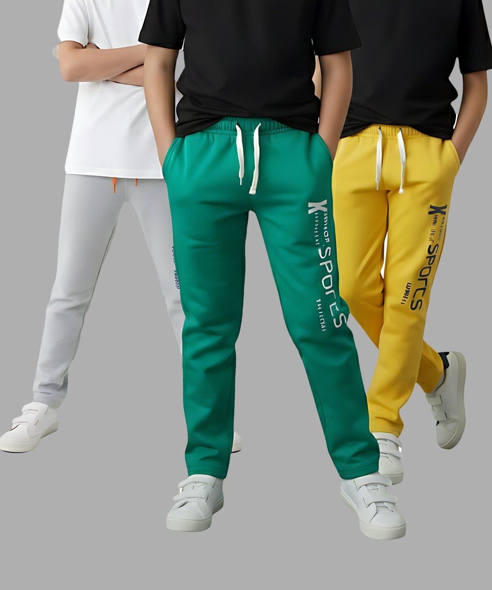Boys Printed Track Pants – Pack of 3 - KYDA ONLINE STORE