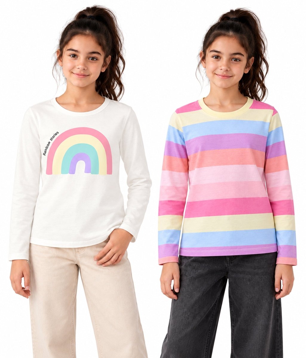 Girls Premium Cotton Full Sleeve Printed T-Shirt | P2 - KYDA ONLINE STORE