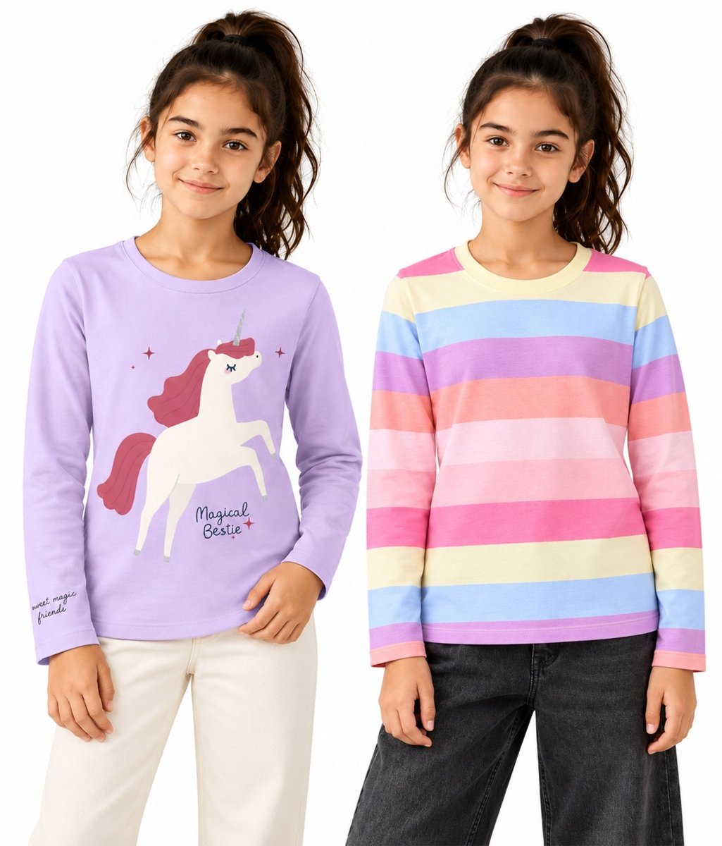 Girls Premium Cotton Full Sleeve Printed T-Shirt | P2 - KYDA ONLINE STORE