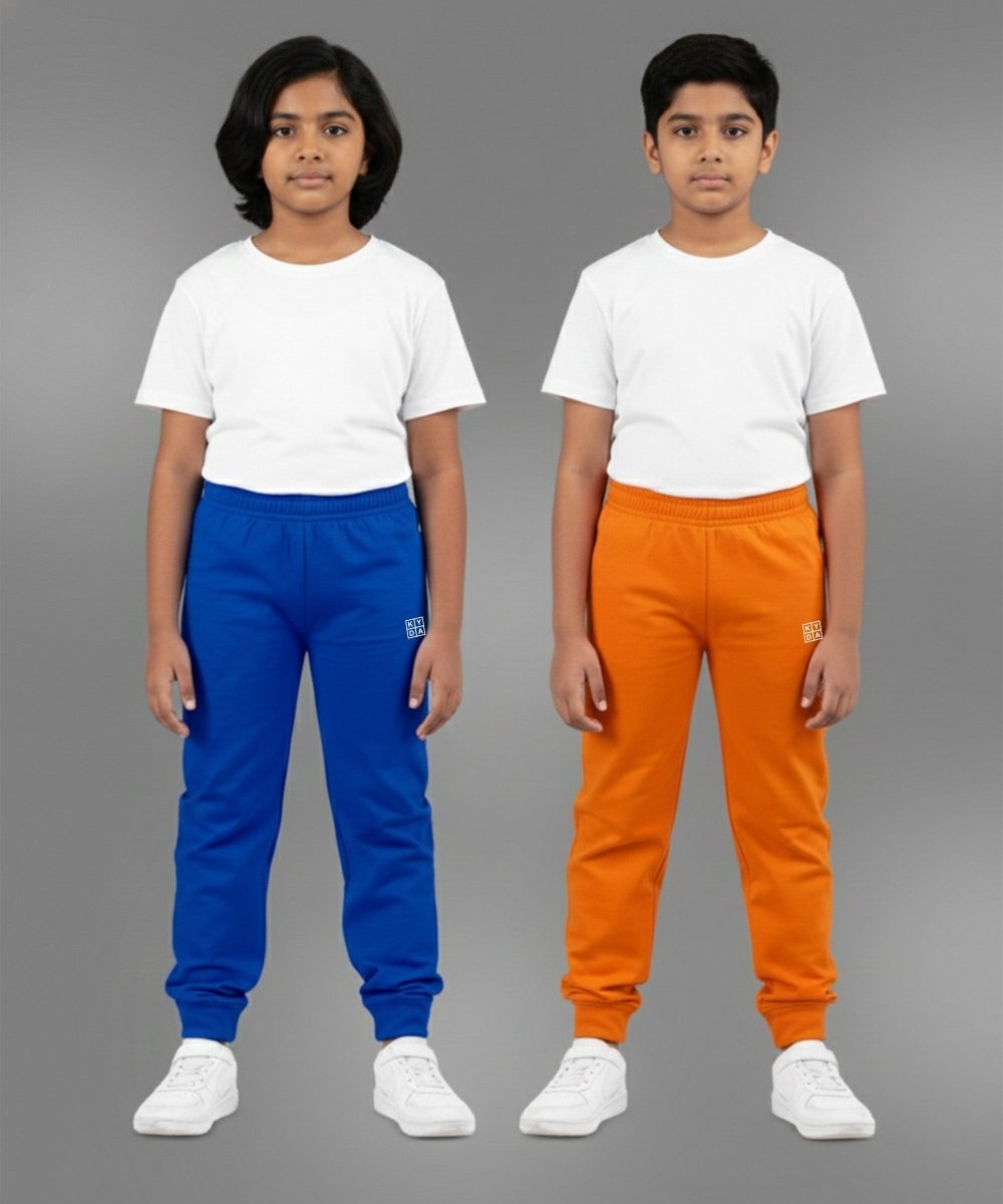 Unisex Basic Joggers | Royal blue,Orange - KYDA ONLINE STORE