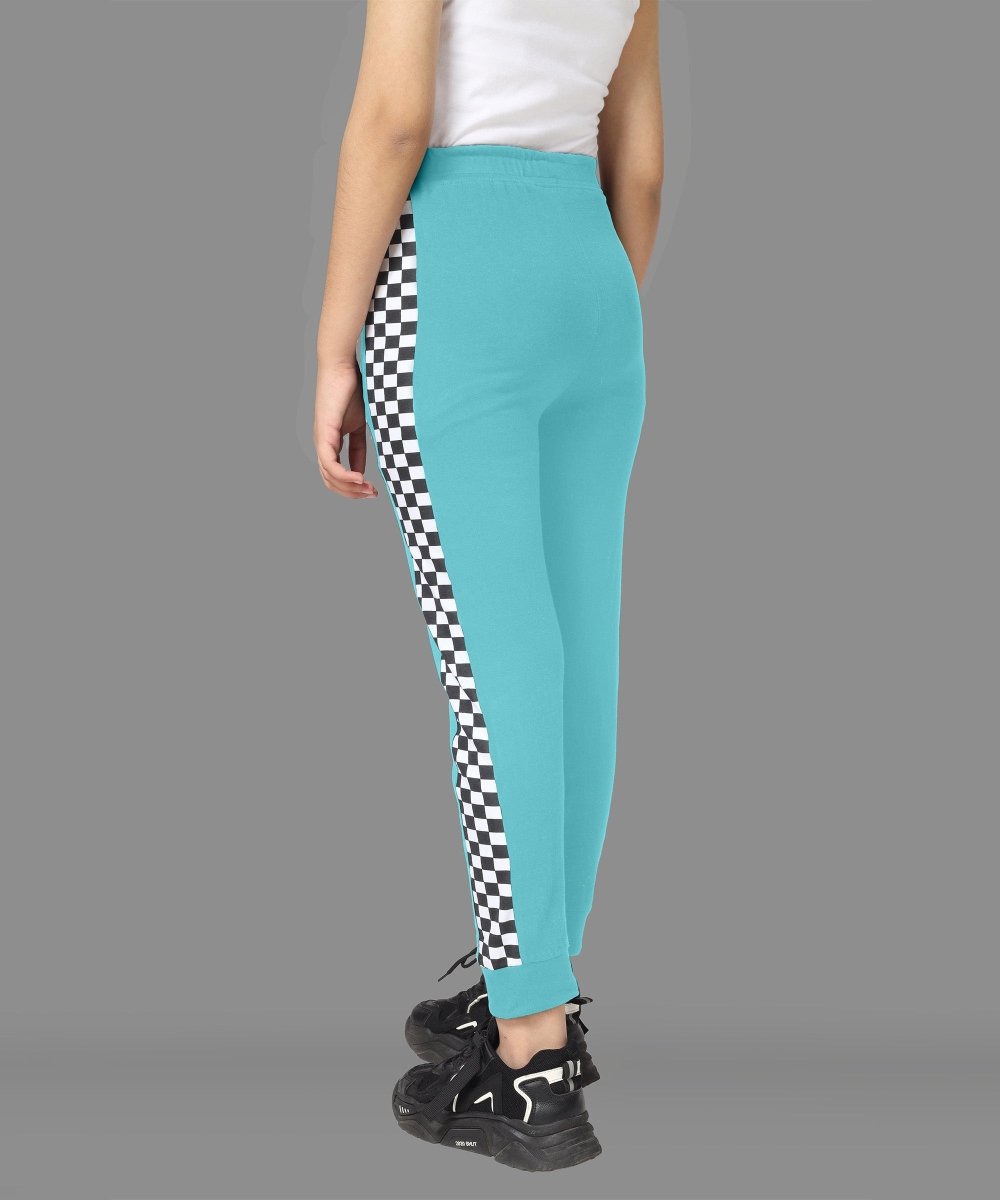 Girls Checkered Side-Stripe Track Pants | Pack of 2 - KYDA ONLINE STORE