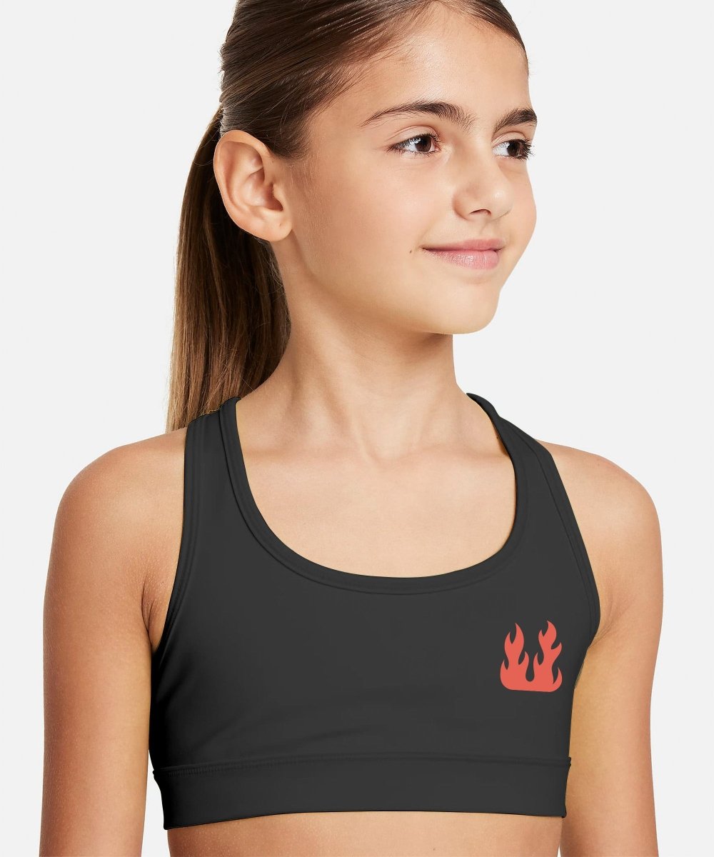 Girls Printed Sports Bra for Pre-Teens | Racerback | Pack of 3 - KYDA ONLINE STORE