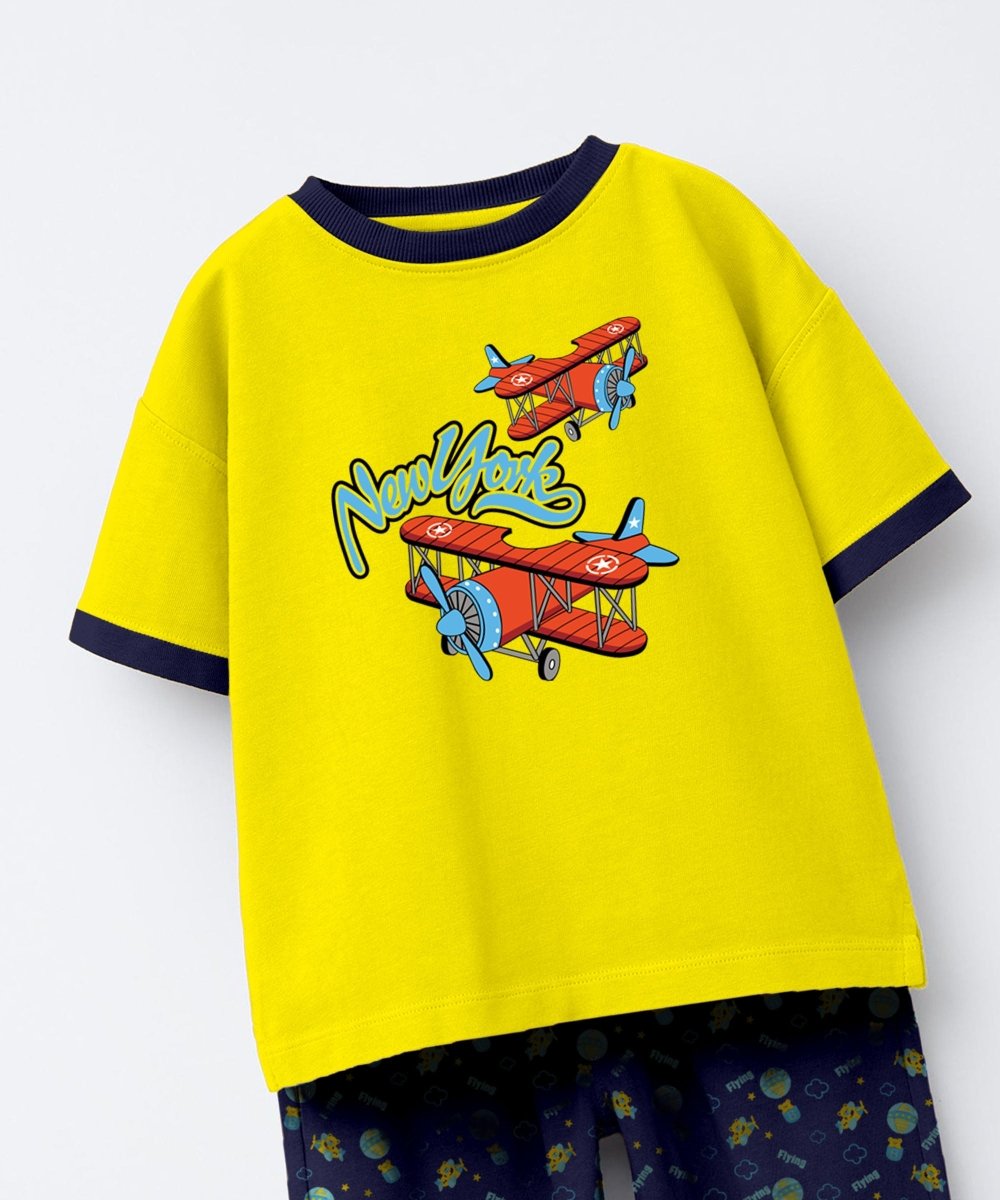 Boys Printed Cotton T-Shirt & Pajama Set - KYDA ONLINE STORE