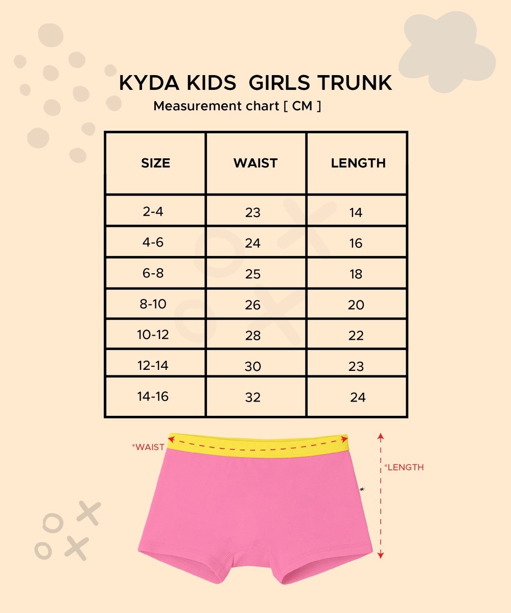 Girls Soft Lycra Cotton Trunks | Pack of 3 - KYDA ONLINE STORE