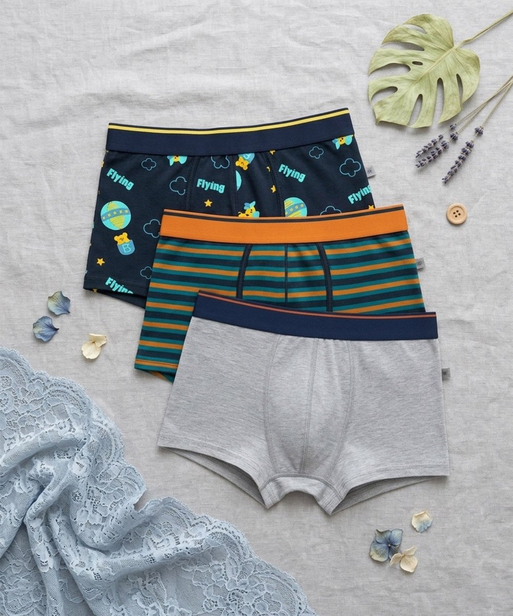 Boys Printed Trunks | Pack of 3 - KYDA ONLINE STORE