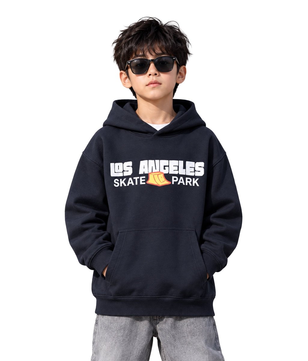 Boys Cotton Oversized Printed Hooded Sweatshirt - KYDA ONLINE STORE