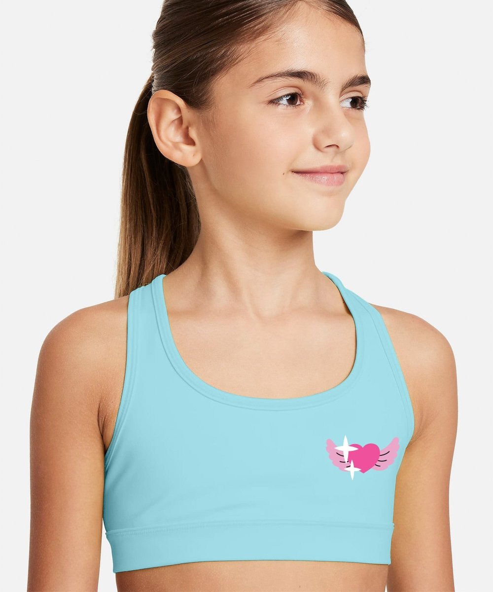 Girls Printed Sports Bra for Pre-Teens | Racerback | Pack of 1 - KYDA ONLINE STORE