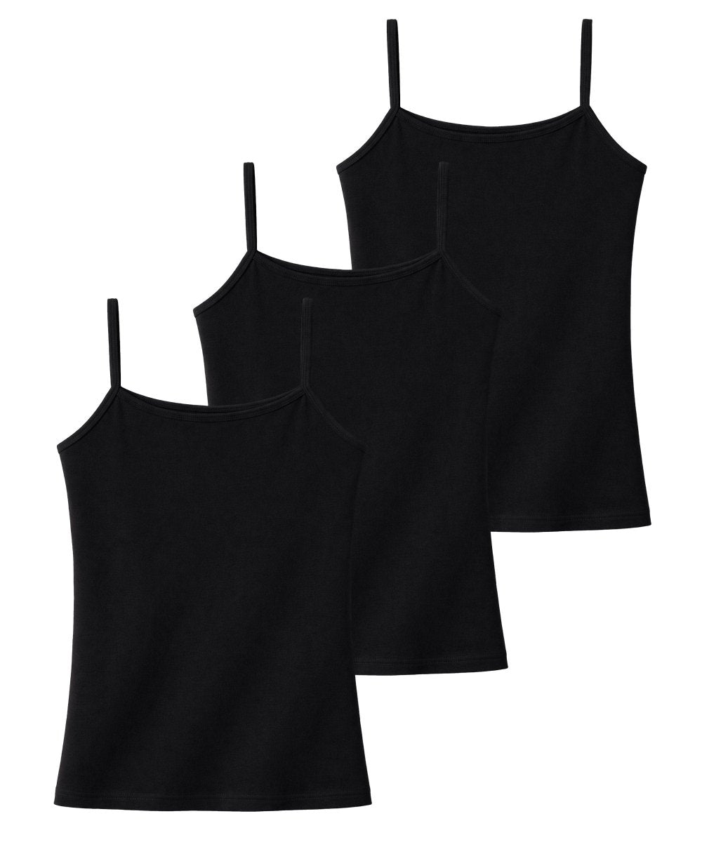 Girls Cotton Inner Camisoles | Undershirt Vest with Regular Strap | Soft & Stretchy Slips -Pack of 3 - KYDA ONLINE STORE