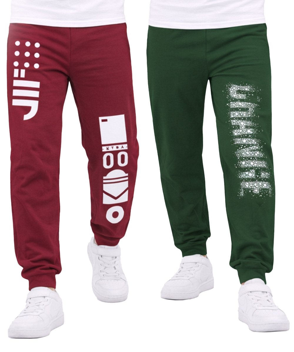 Boys Printed Track Pants | Pack of 2 - KYDA ONLINE STORE