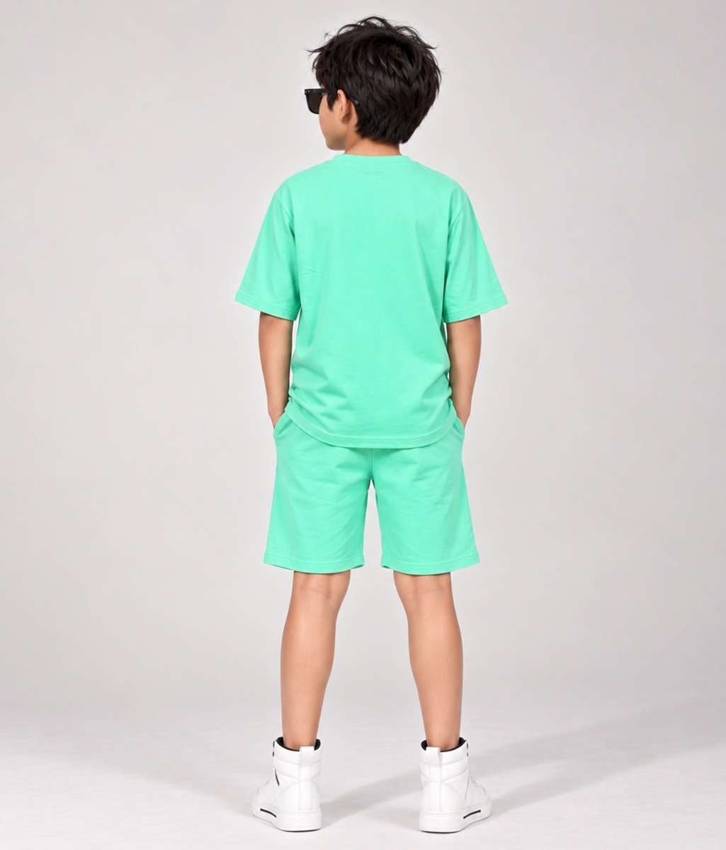 Boys Relaxed Fit Co-ords Set| Mint - KYDA ONLINE STORE