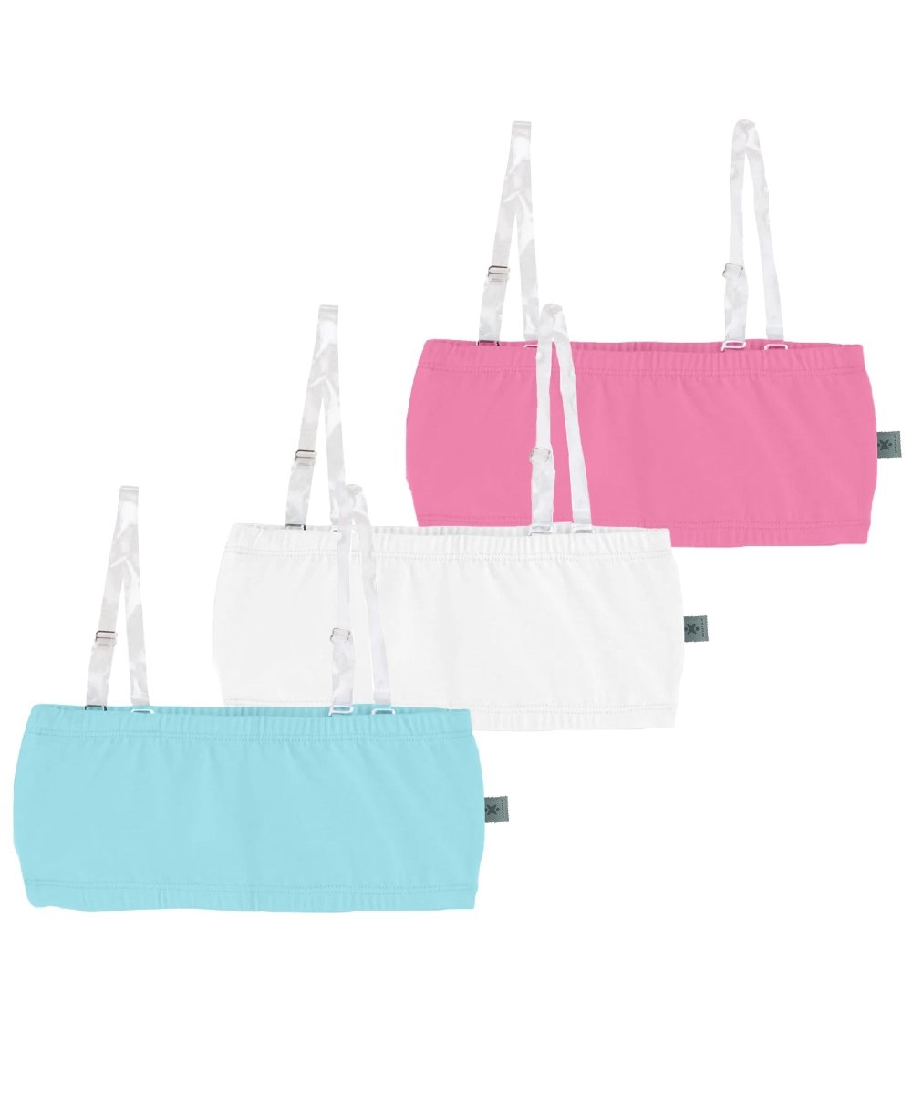 Girls Antibacterial Cotton Non Padded, Chest Double Layered Wireless Sports Training Bra -Pack of 3 - KYDA ONLINE STORE