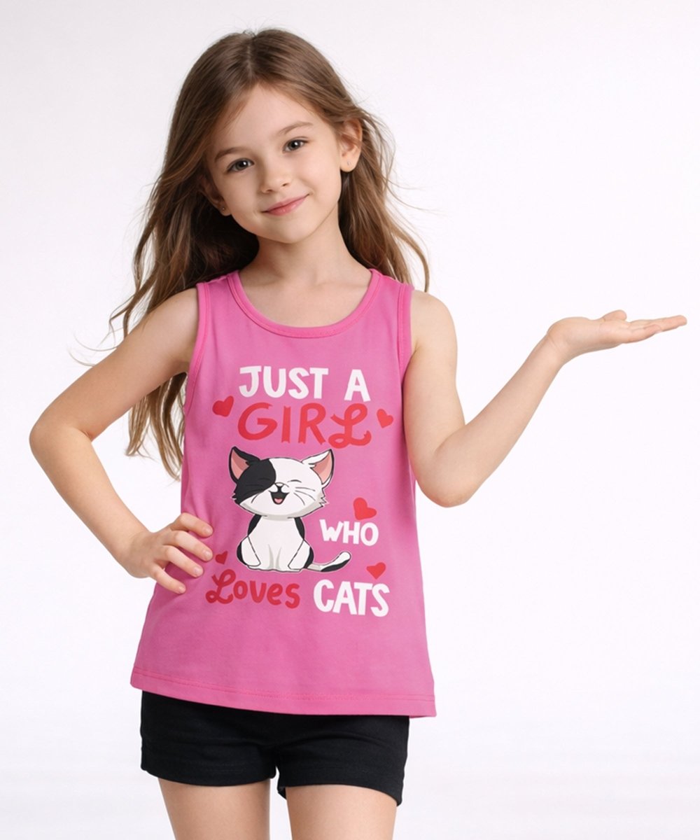 Girls Floral Printed Sleeveless Tees | Pack of 3 - KYDA ONLINE STORE