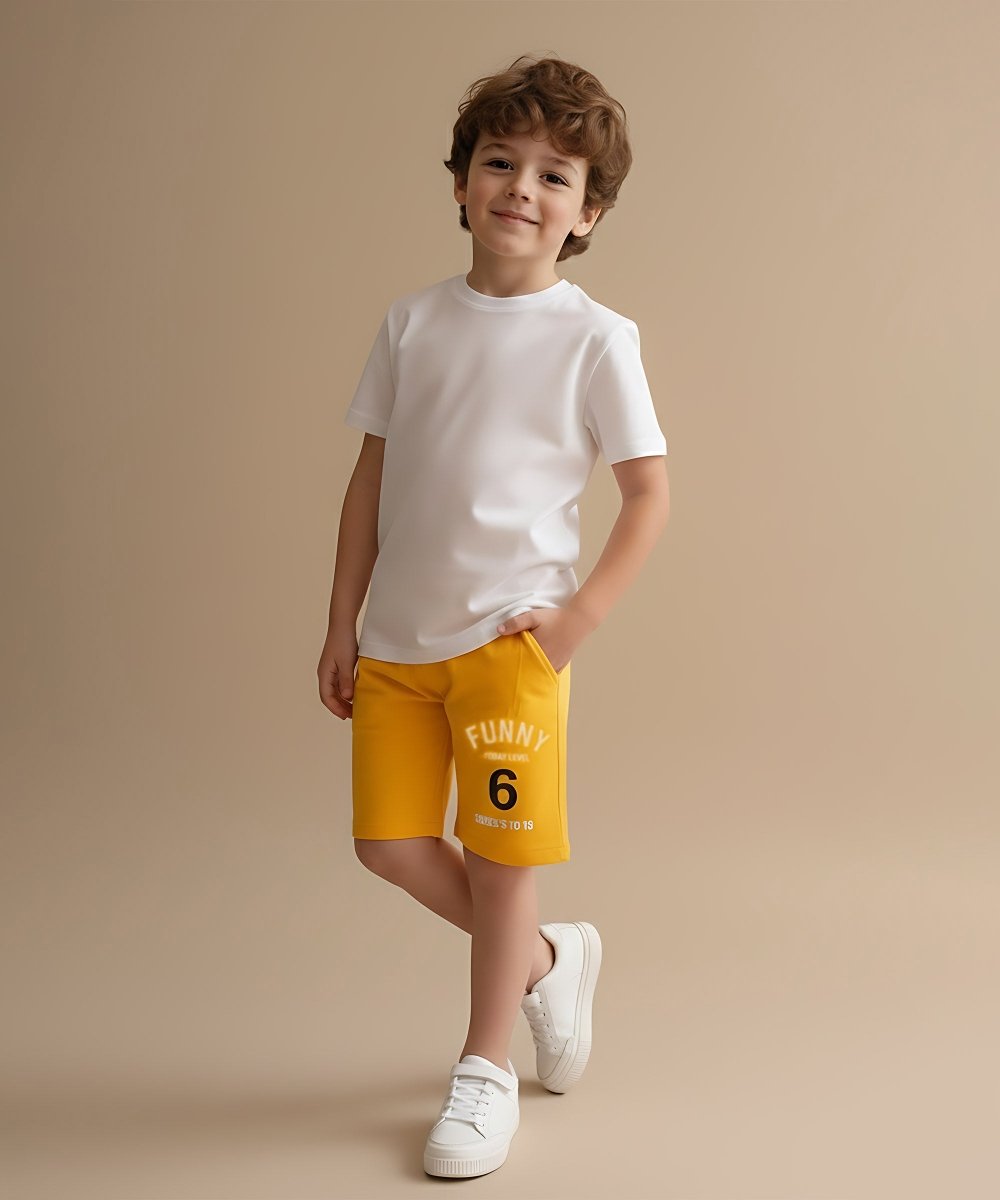 Boys Printed Shorts – Black, Yellow, Grey - KYDA ONLINE STORE