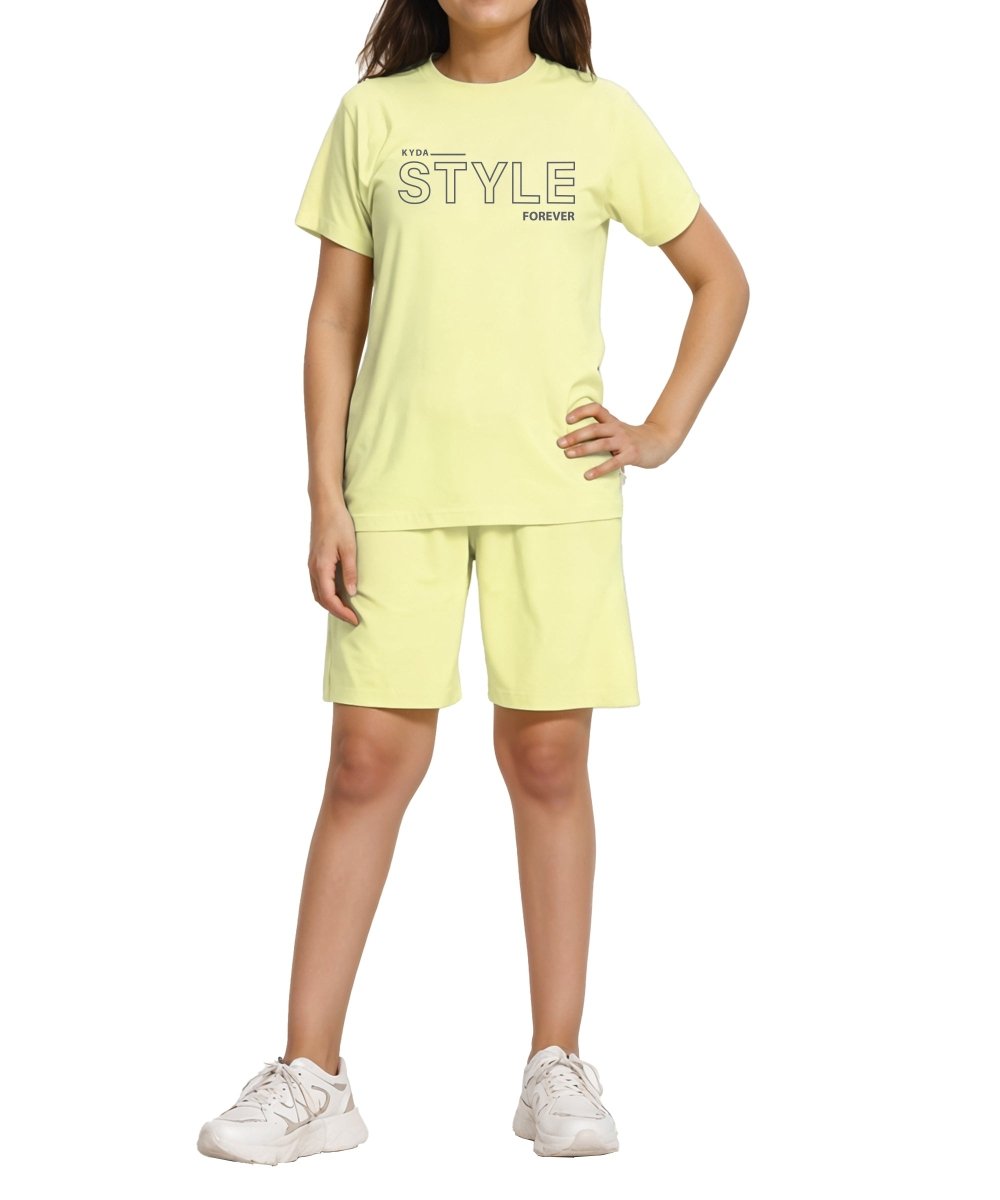 Girls Printed Co-ord Set | Ivory - KYDA ONLINE STORE