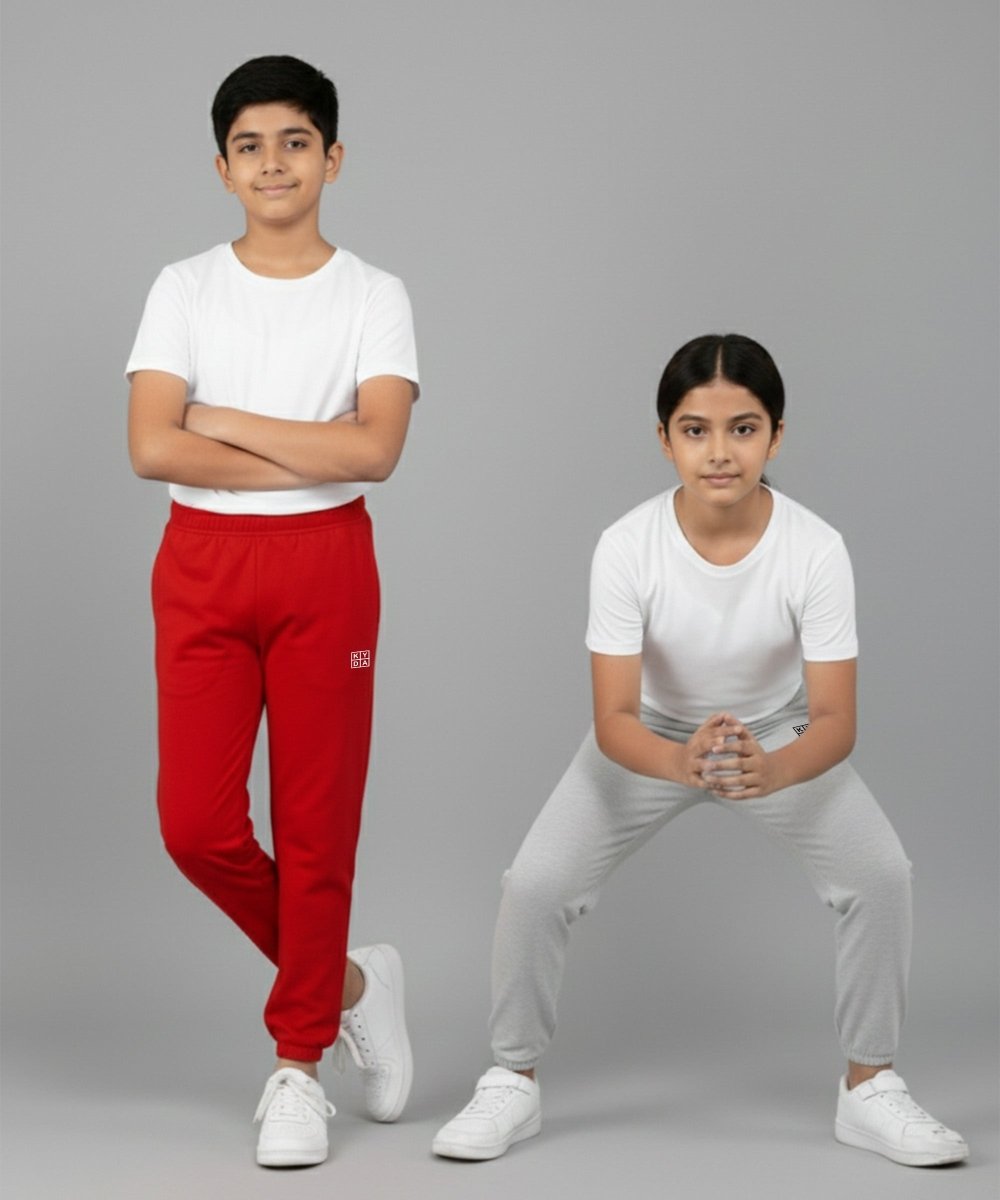 Unisex Basic Joggers | Red,Grey - KYDA ONLINE STORE