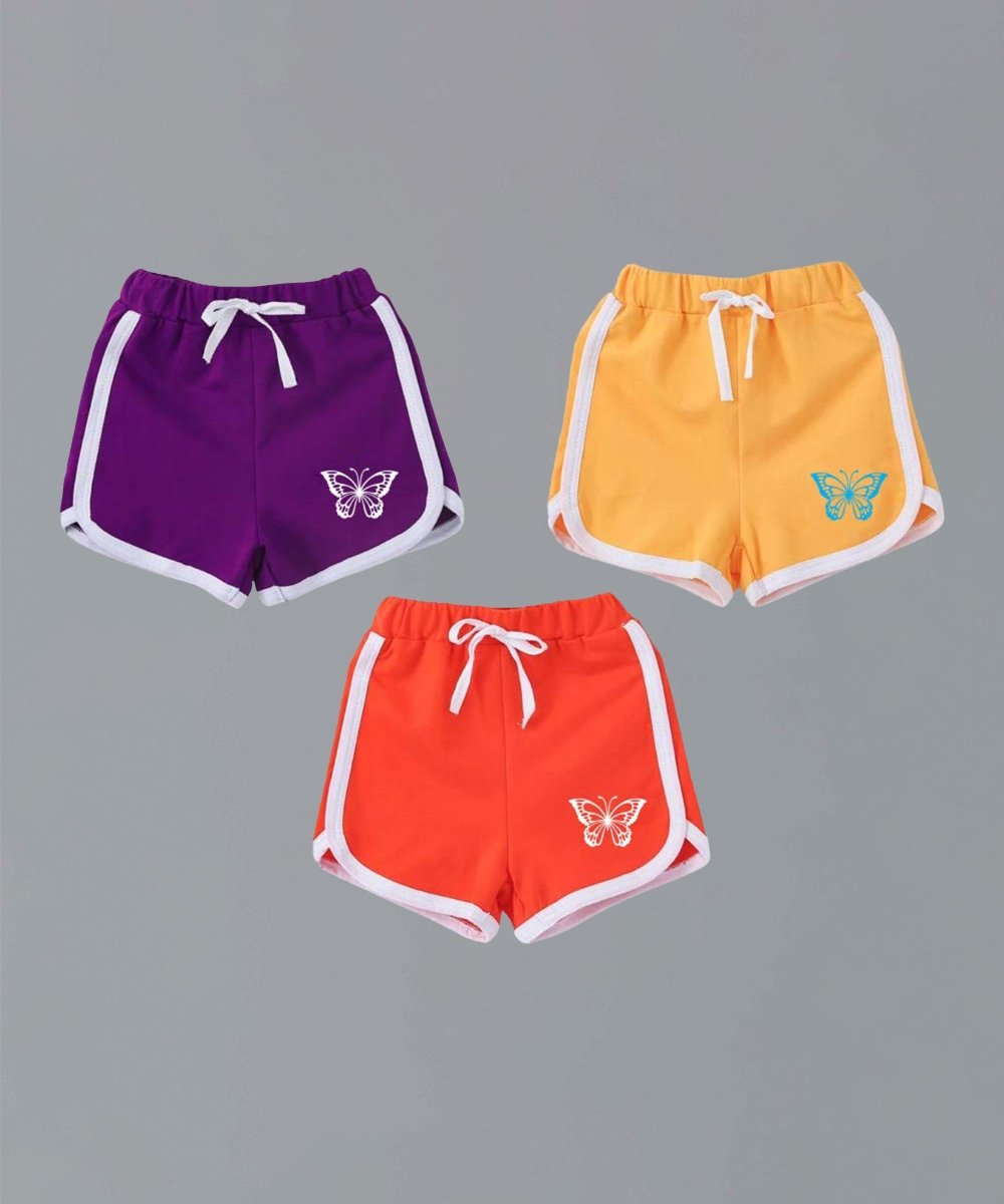 Girls Butterfly Shorts (Pack of 3) - KYDA ONLINE STORE