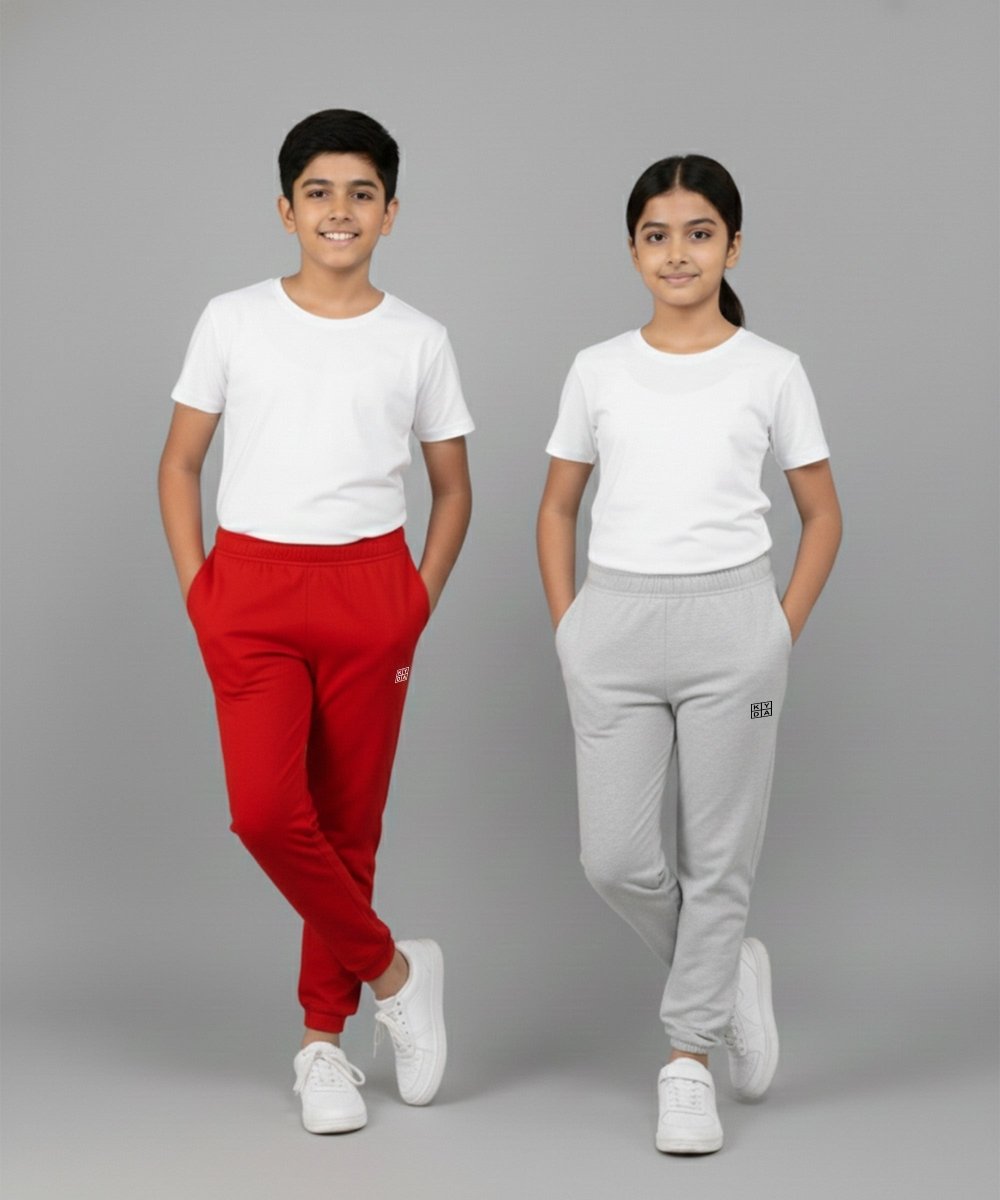 Unisex Basic Joggers | Red,Grey - KYDA ONLINE STORE
