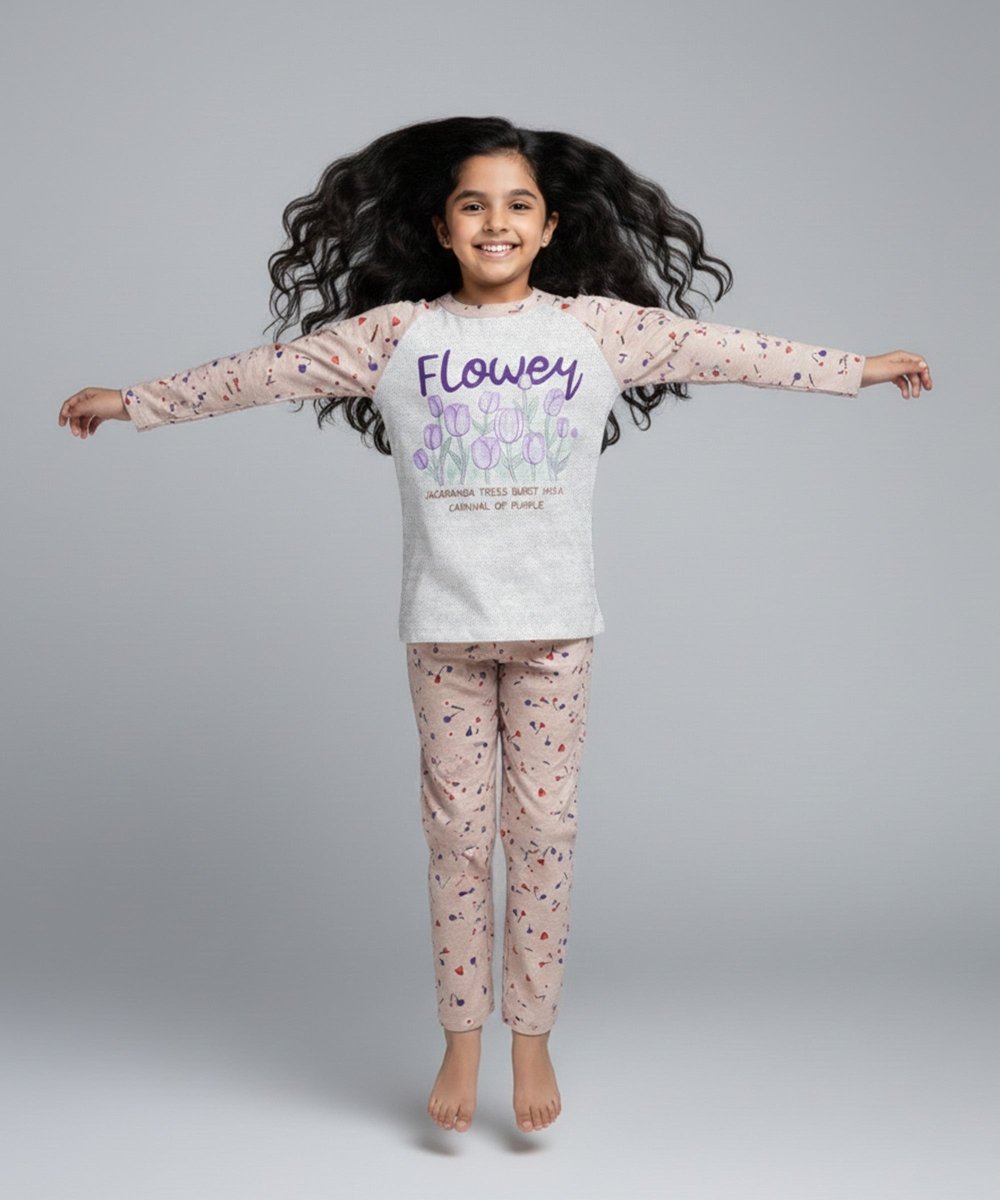 Girls Cotton Lounge Co-Ord Set - KYDA ONLINE STORE
