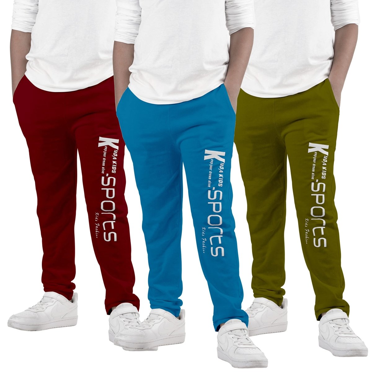 Boys Printed Track Pants – Pack of 3 - KYDA ONLINE STORE