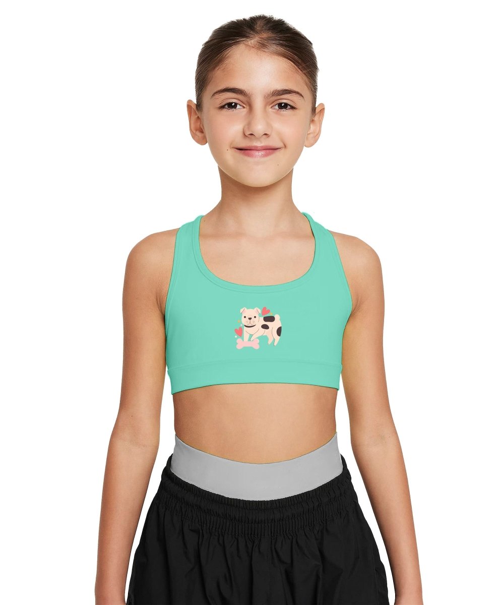Girls Printed Sports Bra for Pre-Teens | Racerback | Pack of 1 - KYDA ONLINE STORE