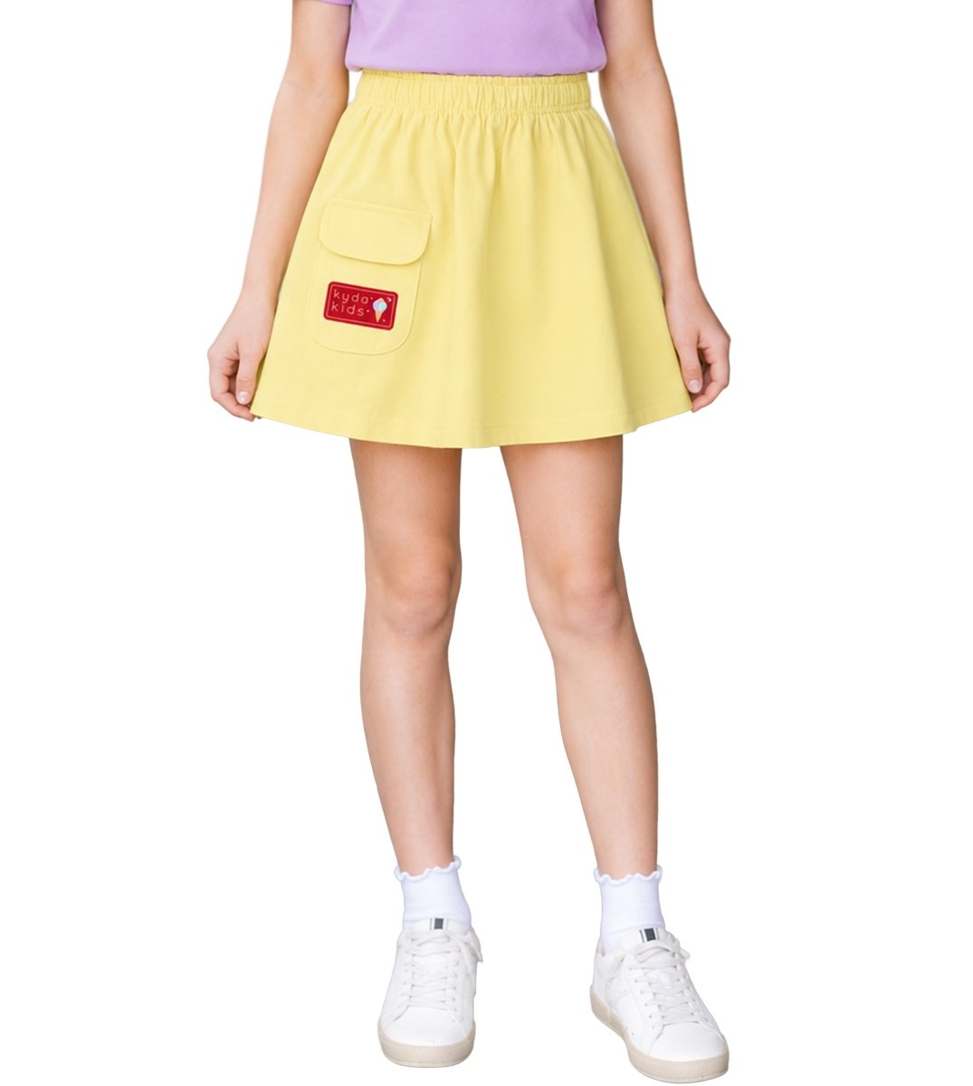 Girls Premium Cotton Bio Washed A Line Skirt | P1 - KYDA ONLINE STORE