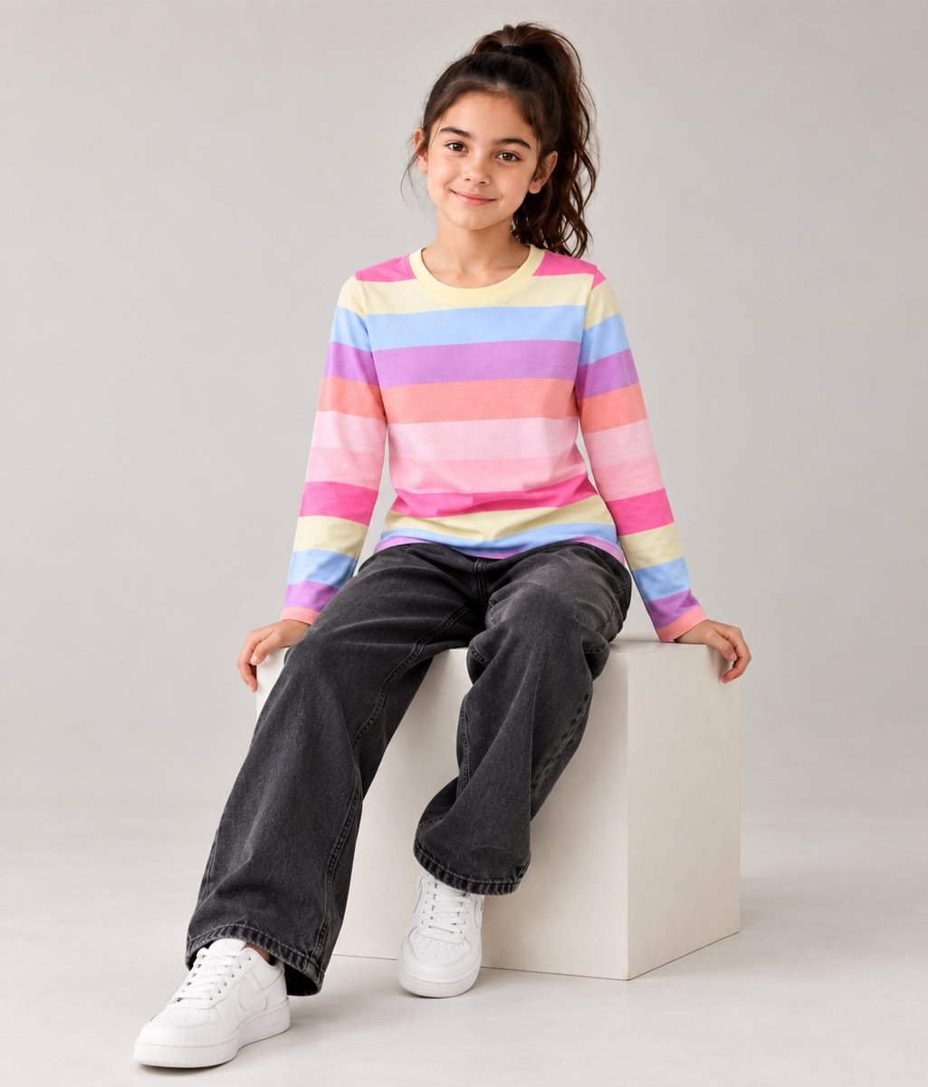Girls Premium Cotton Full Sleeve Printed T-Shirt | P1 - KYDA ONLINE STORE
