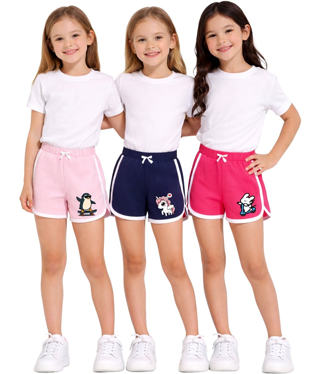 Girls Printed Shorts | Pack of 3 - KYDA ONLINE STORE