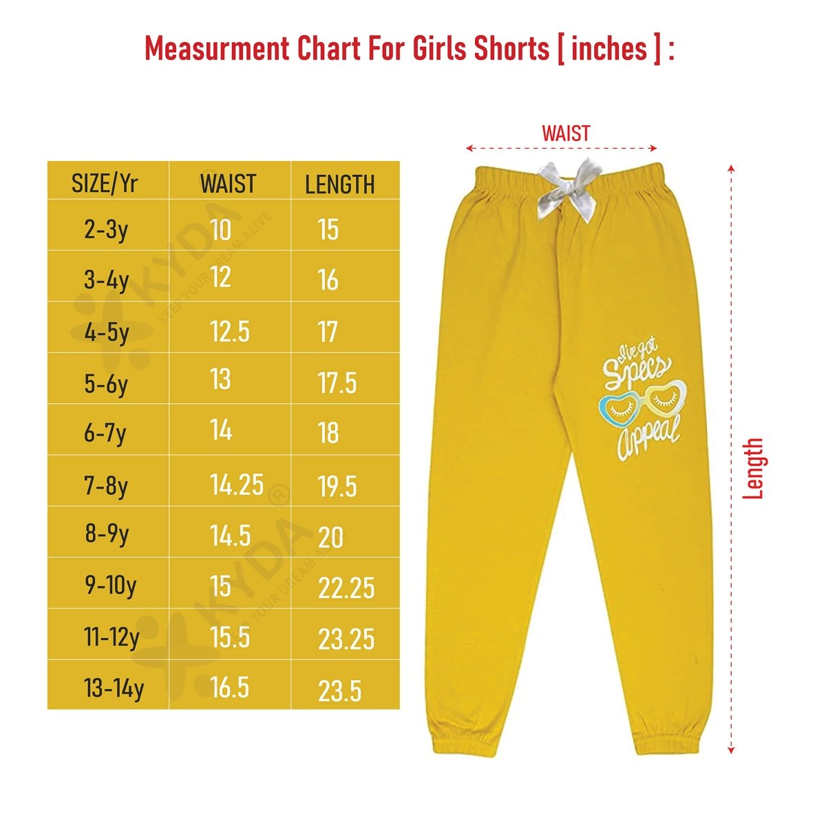 Girls Printed Joggers with Bow – Pack of 3 - KYDA ONLINE STORE