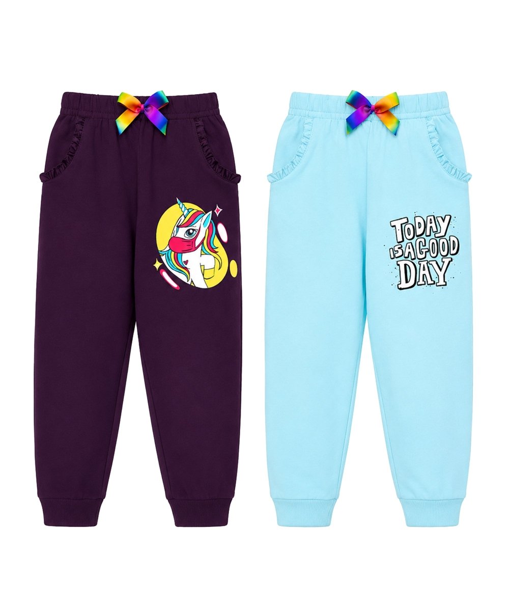Girls Frill Pocket Joggers – Pack of 2 - KYDA ONLINE STORE